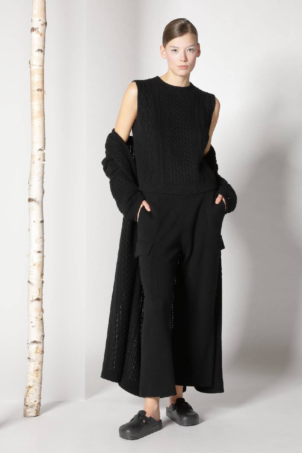 Sminfinity chilly cable maxi coat + chilly cable top + chilly cargo pants Outlet