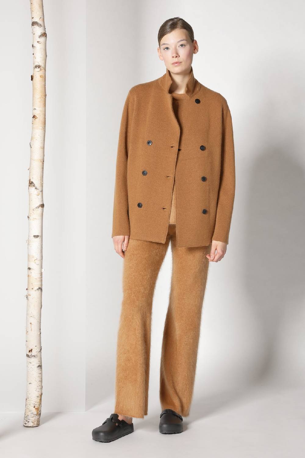 Sminfinity doubleface caban jacket + furry A top + furry pants Hotsell
