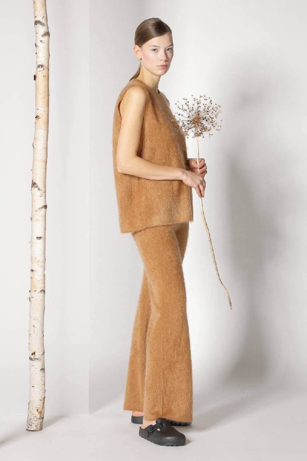Sminfinity doubleface caban jacket + furry A top + furry pants Hotsell