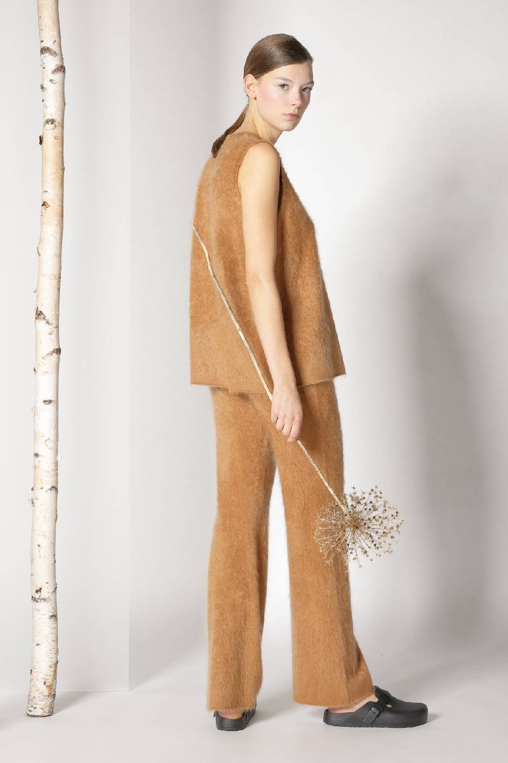 Sminfinity doubleface caban jacket + furry A top + furry pants Hotsell