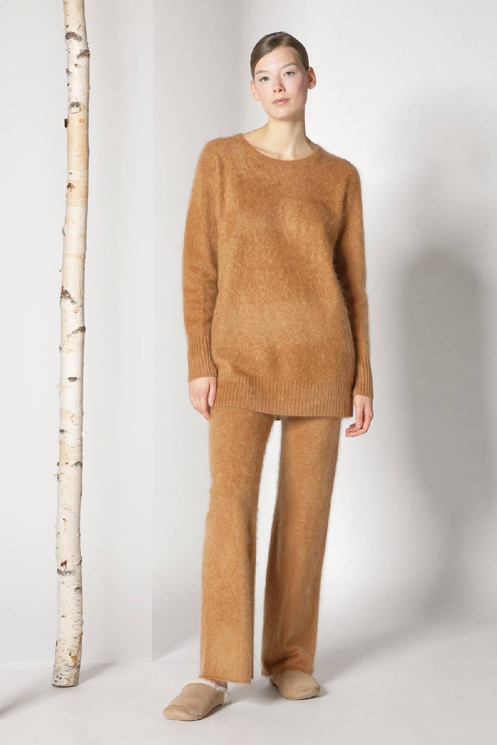 Sminfinity doubleface pea coat + furry boyfriend jumper + furry pants Schlussverkauf