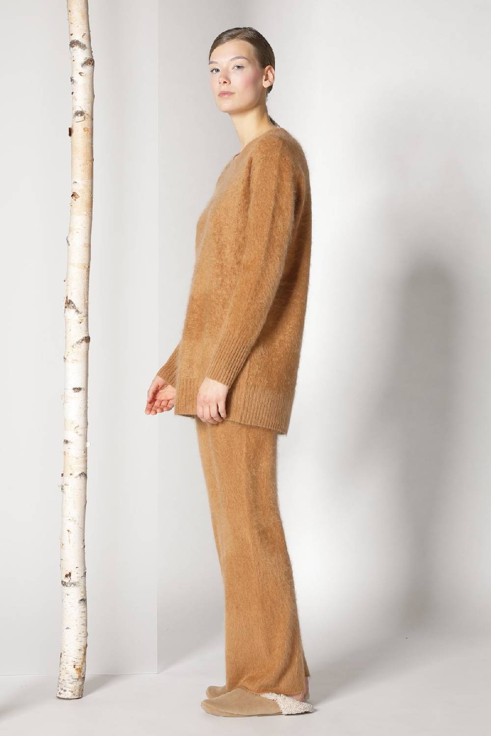 Sminfinity doubleface pea coat + furry boyfriend jumper + furry pants Schlussverkauf