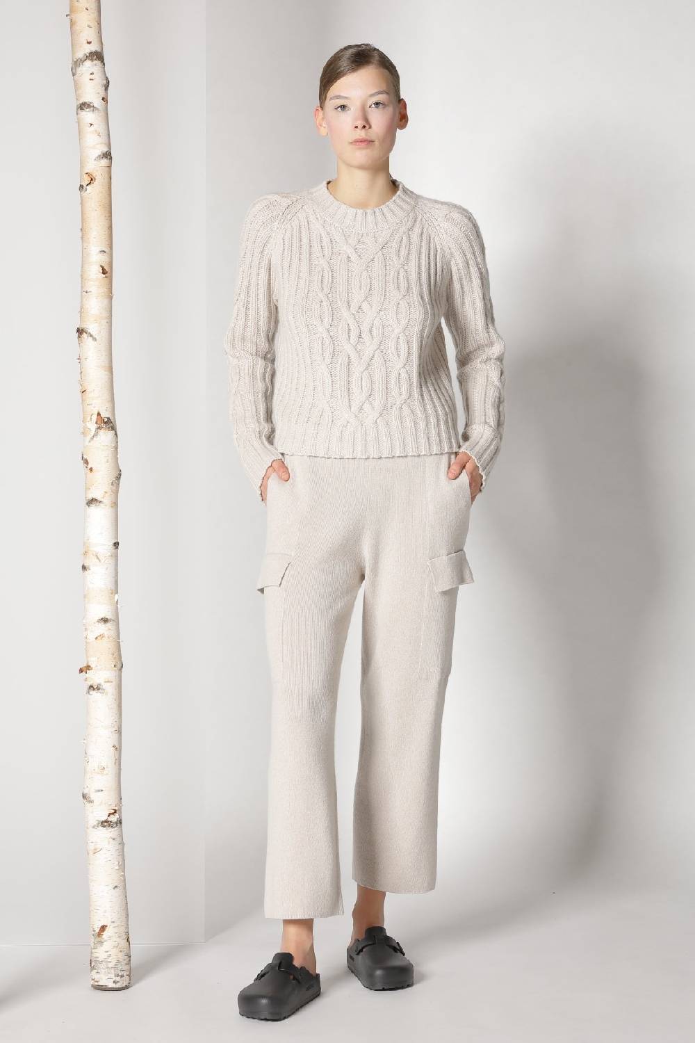 Sminfinity doubleface pea coat + chilly cable jumper + chilly cargo pants Günstiger Verkauf