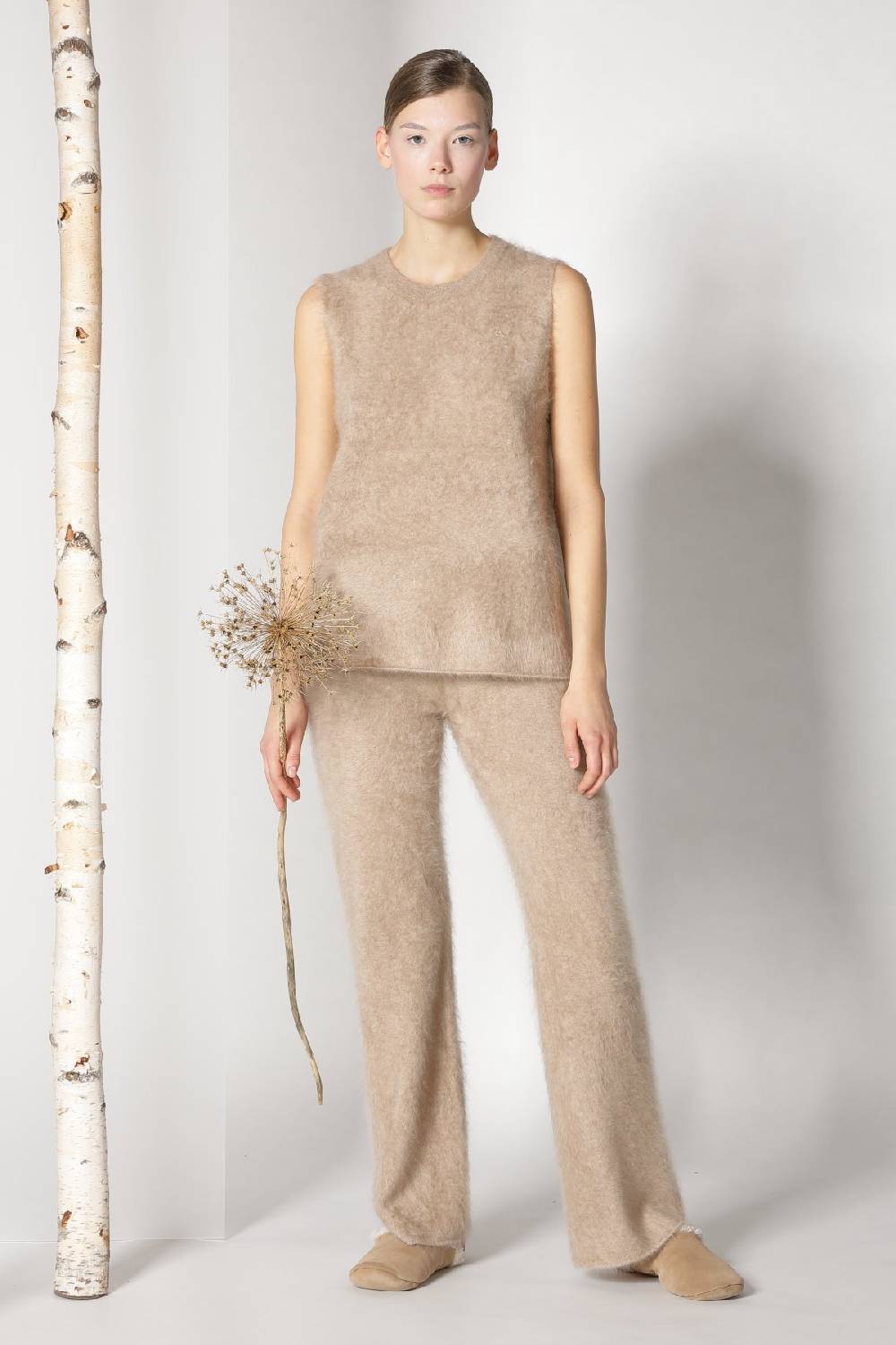 Sminfinity furry triangle scarf + furry A top + furry pants Sonderangebot