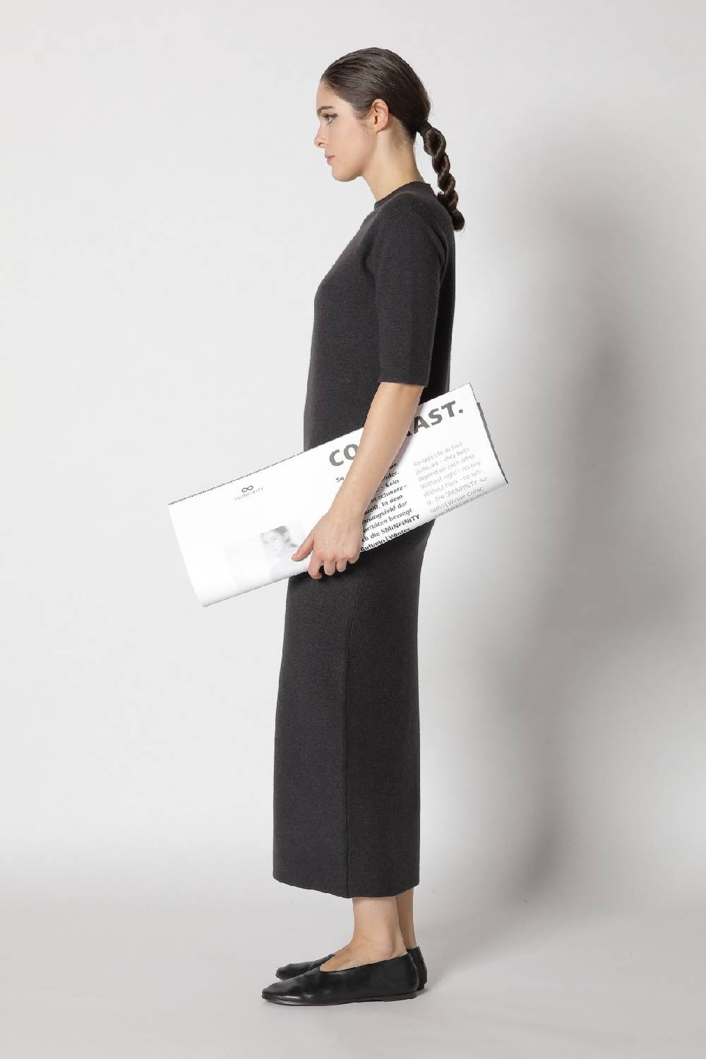 Sminfinity garter T jumper + garter maxi skirt Online Shopping