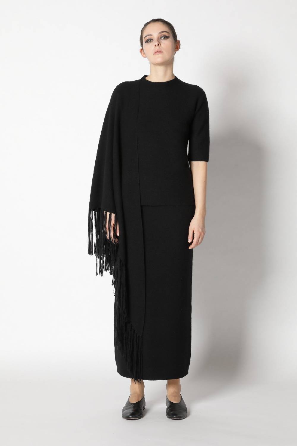 Sminfinity garter T jumper + garter maxi skirt Online Shopping