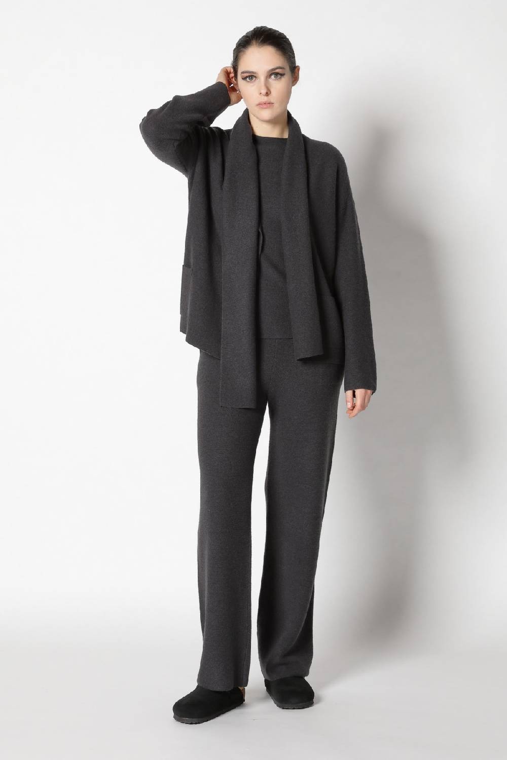 Sminfinity garter scarf jacket + garter T jumper + garter palazzo pants Exklusivangebot