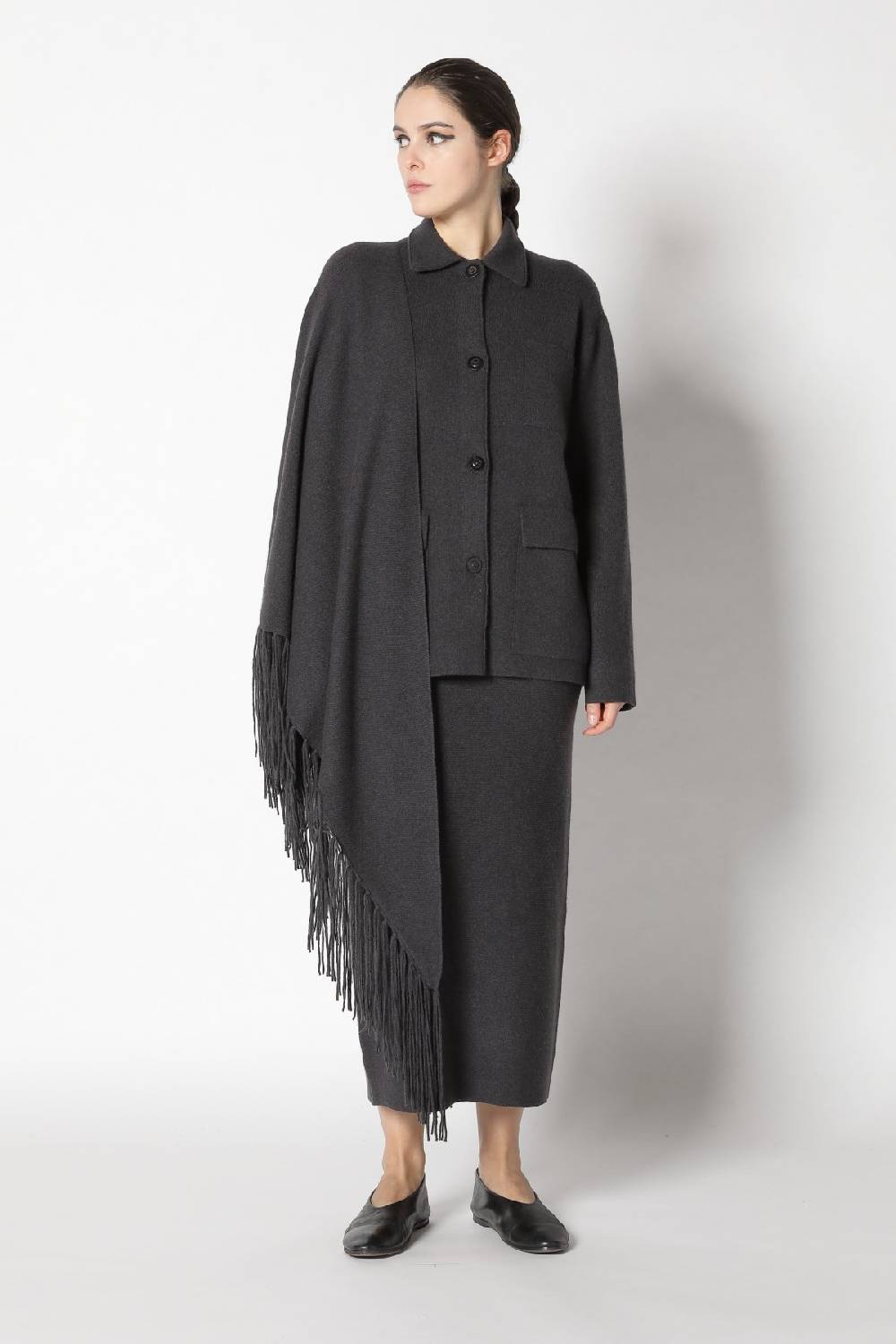 Sminfinity doubleface shirtjacket + garter triangle + garter maxi skirt Preisnachlass