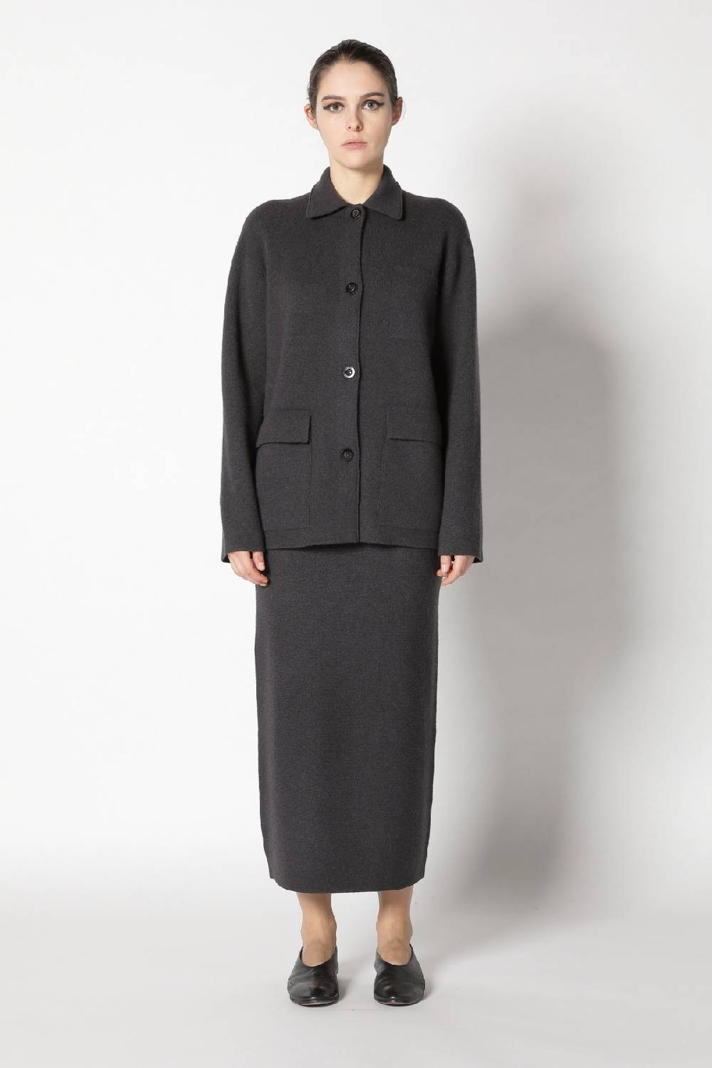 Sminfinity doubleface shirtjacket + garter triangle + garter maxi skirt Preisnachlass