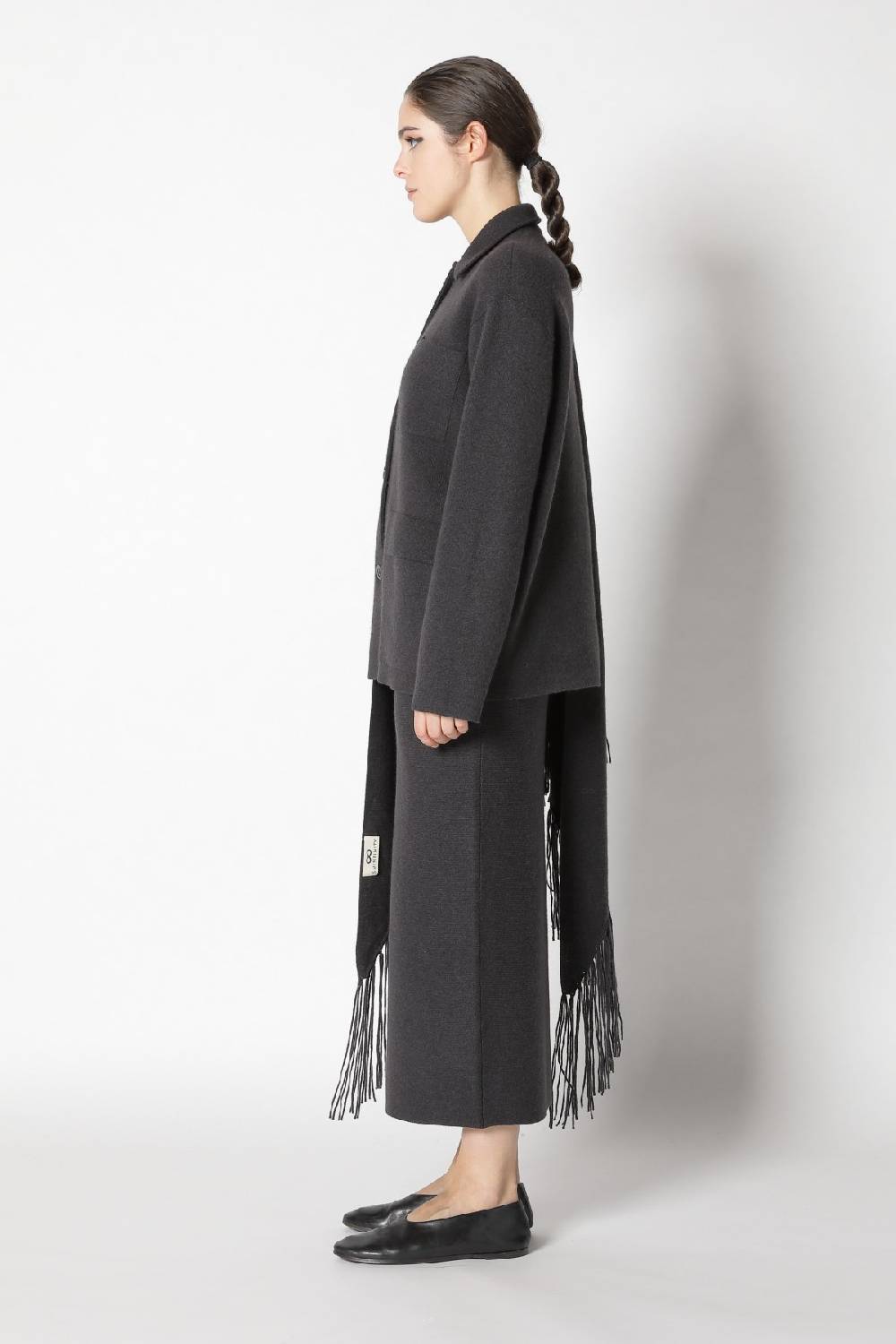 Sminfinity doubleface shirtjacket + garter triangle + garter maxi skirt Preisnachlass