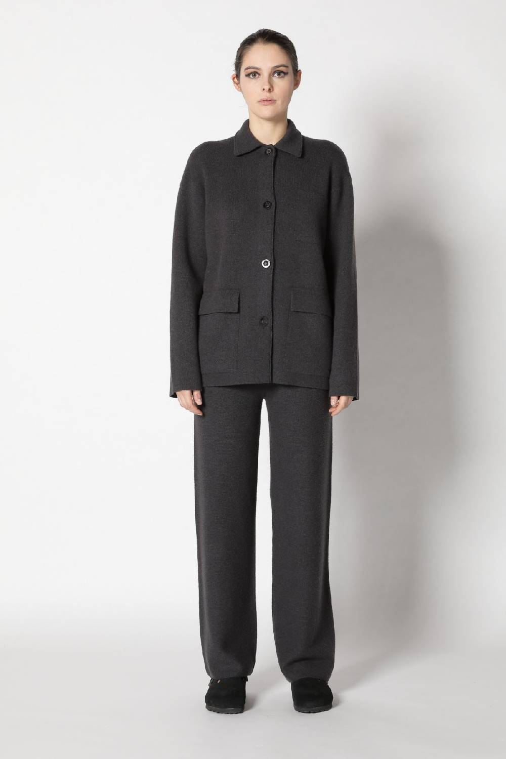 Sminfinity doubleface shirtjacket + garter palazzo pants Saisonschlussverkauf
