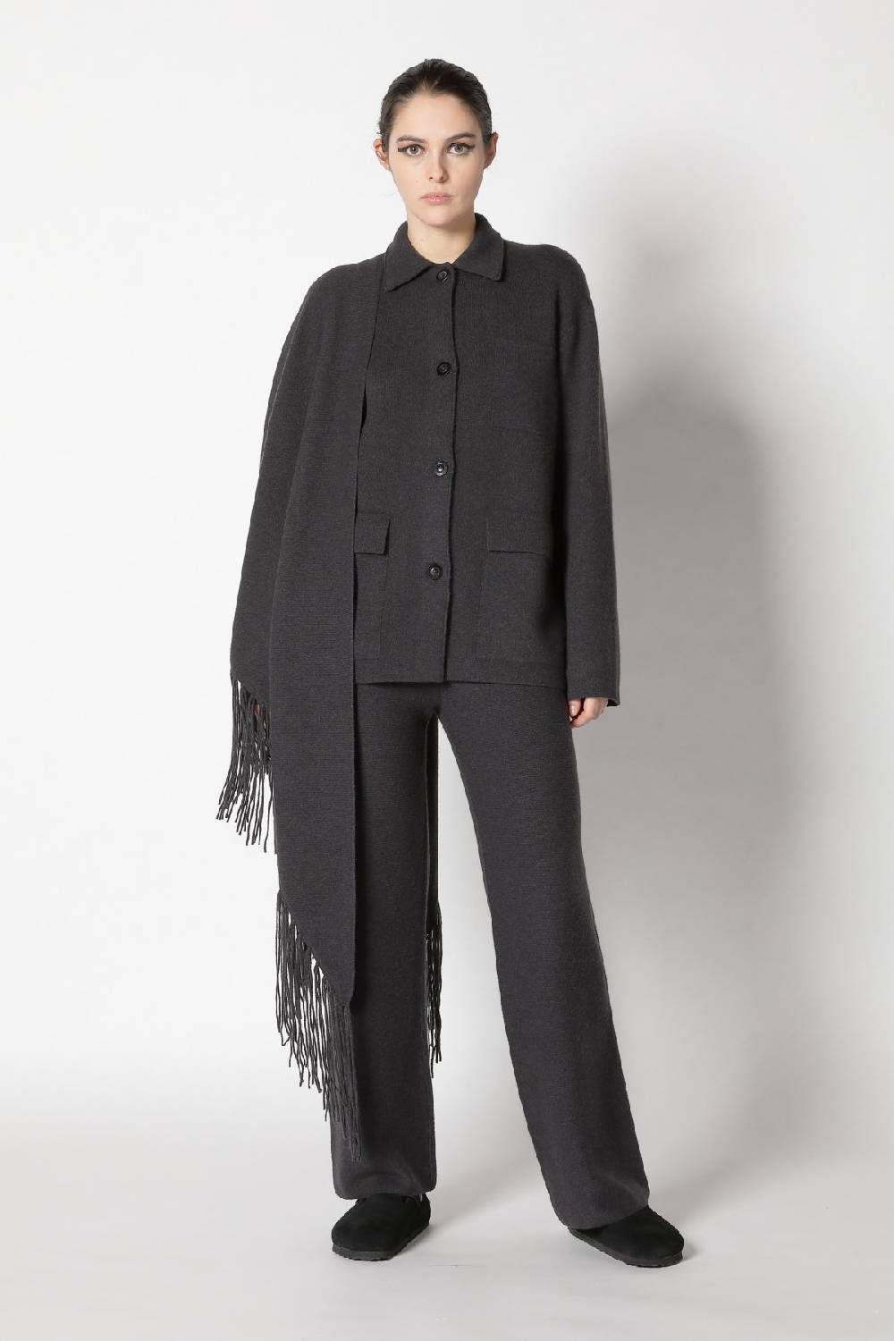 Sminfinity doubleface shirtjacket + garter palazzo pants Saisonschlussverkauf