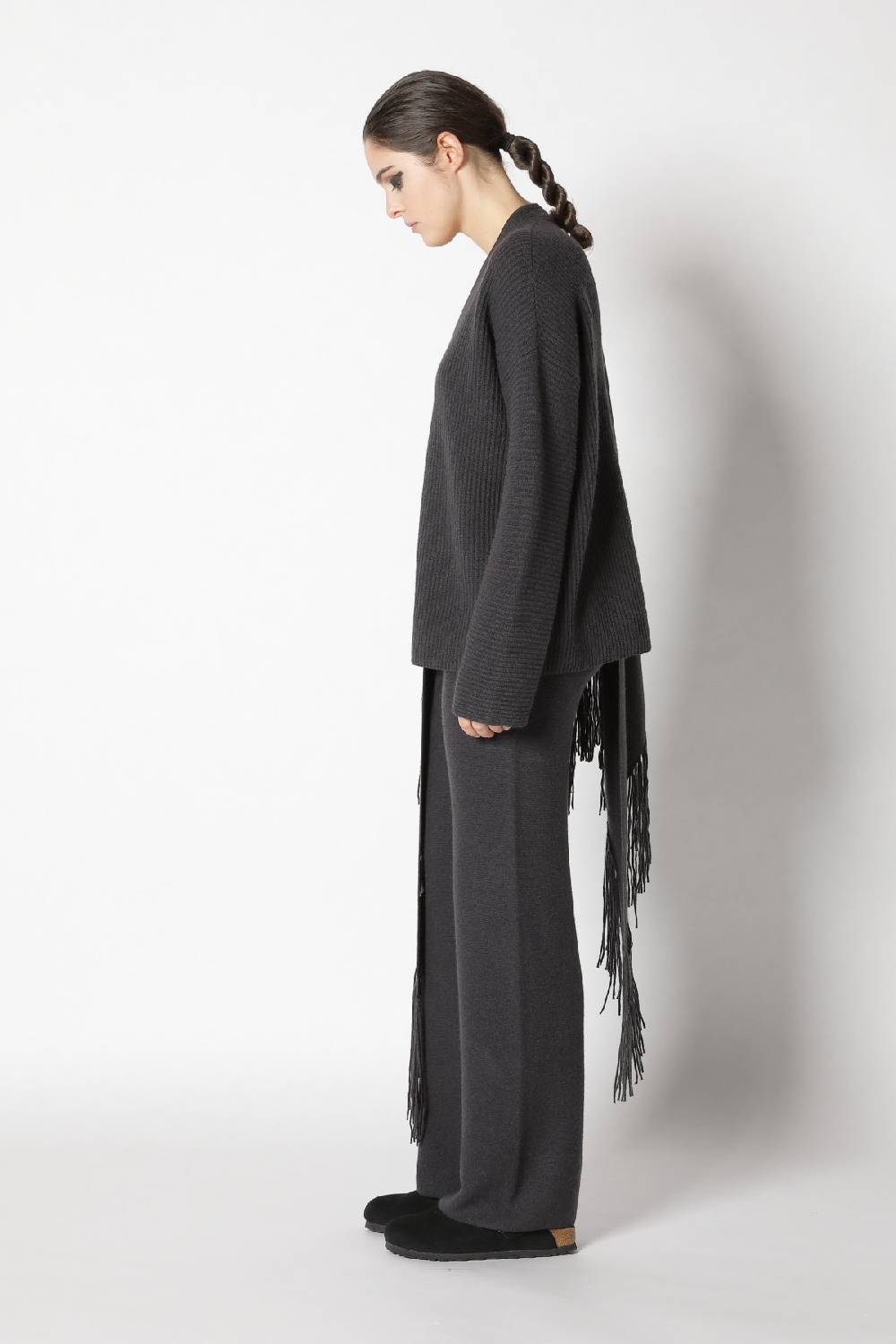 Sminfinity slouchy rib jumper + garter triangle + garter palazzo pants Black Friday