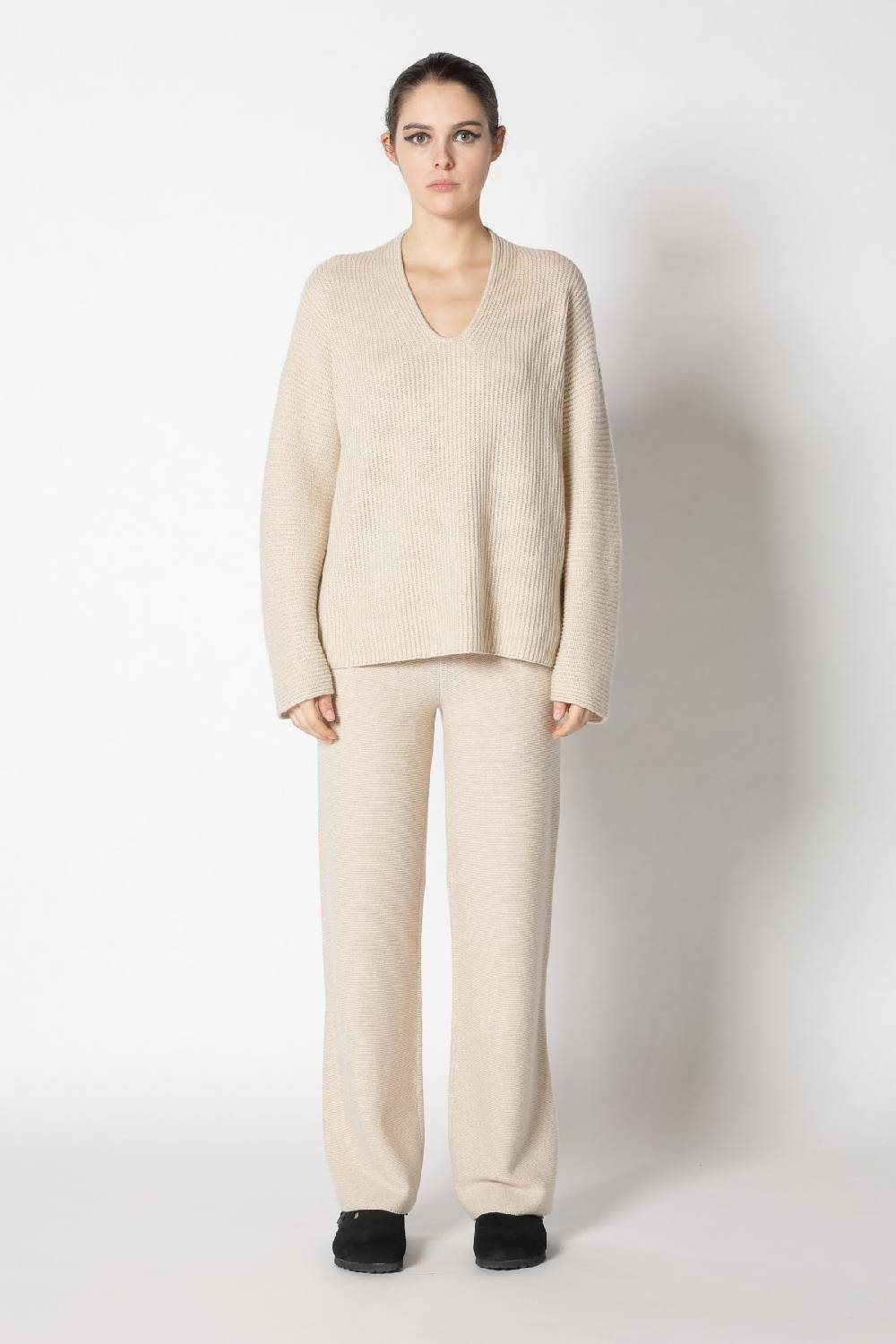 Sminfinity slouchy rib jumper + garter triangle + garter palazzo pants Black Friday