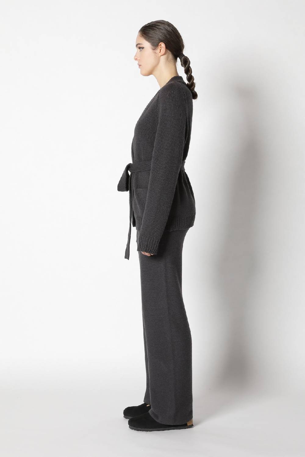 Sminfinity airy belted jacket + garter palazzo pants Cyber Monday