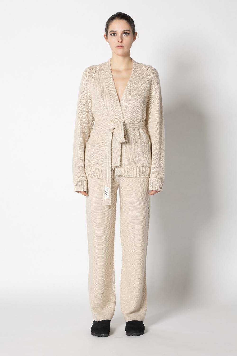 Sminfinity airy belted jacket + garter palazzo pants Cyber Monday