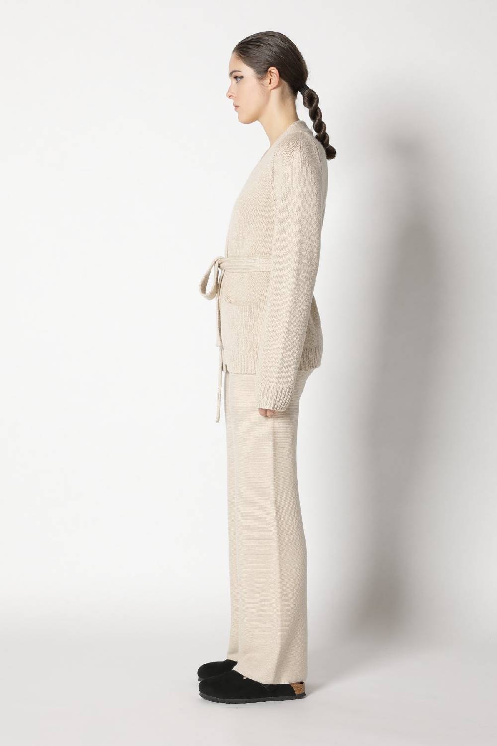 Sminfinity airy belted jacket + garter palazzo pants Neueste Mode