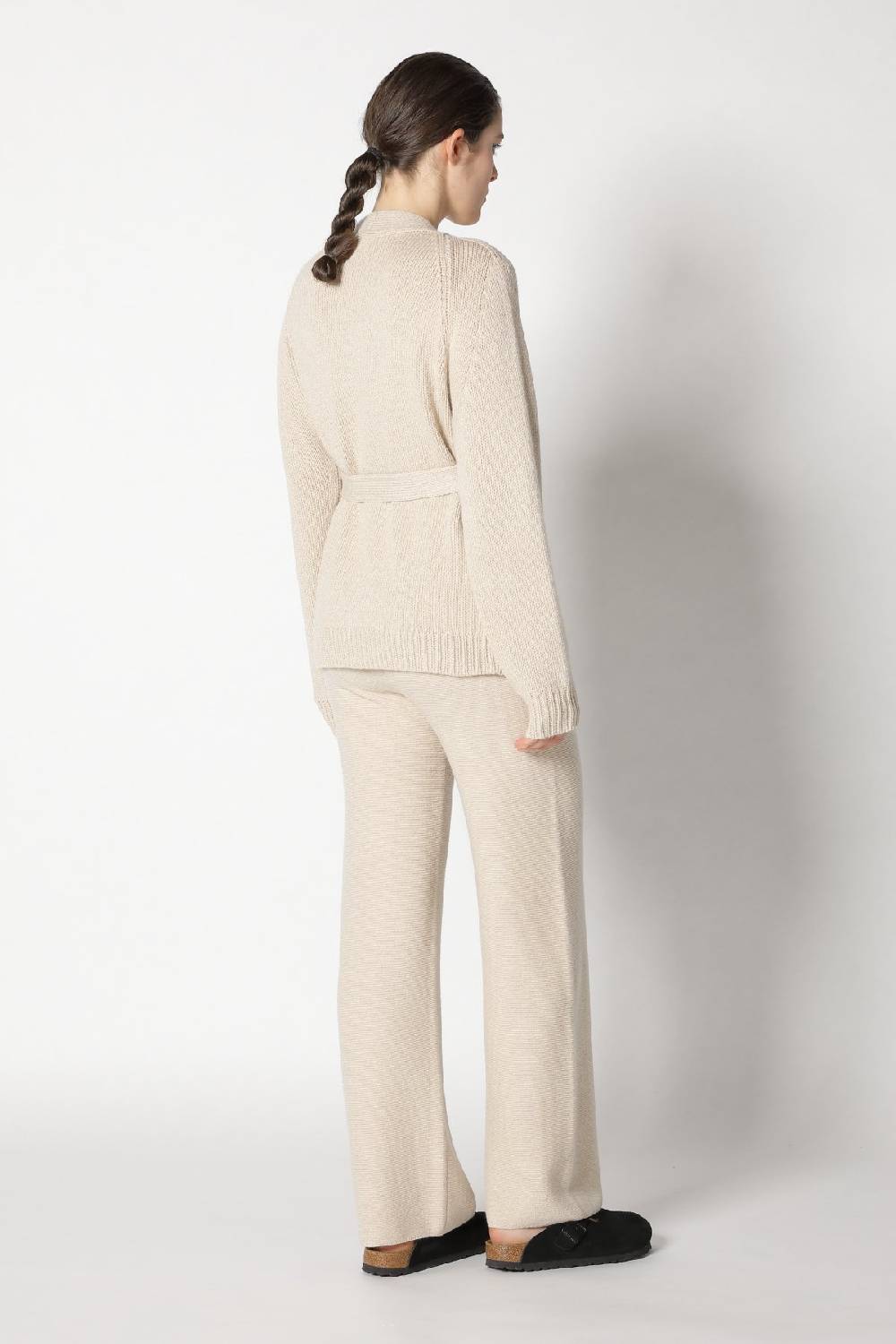 Sminfinity airy belted jacket + garter palazzo pants Neueste Mode
