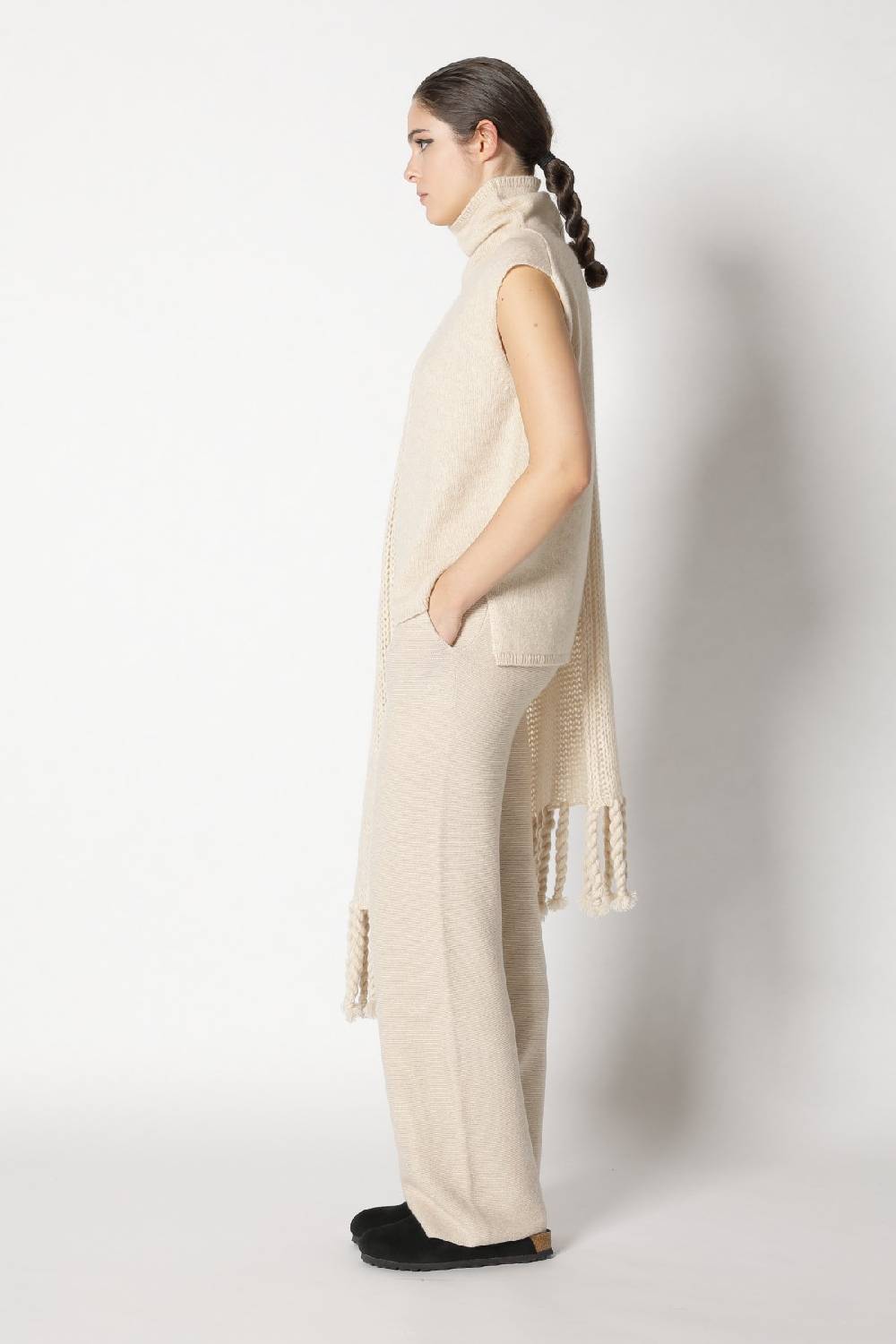 Sminfinity blurry turtle top + blurry chunky scarf + garter palazzo pants Exklusive Angebote