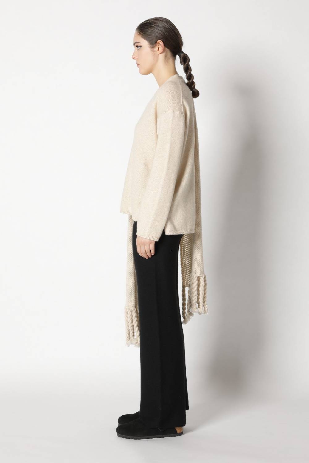 Sminfinity blurry V jumper + blurry chunky scarf + garter palazzo pants Neuheiten