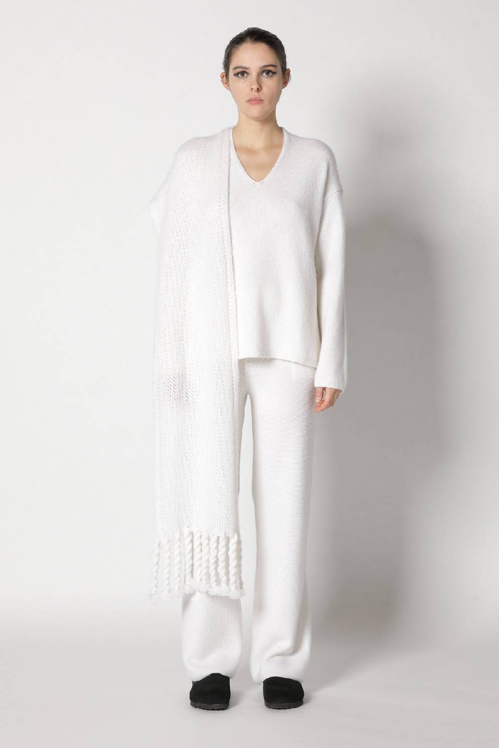 Sminfinity blurry V jumper + blurry chunky scarf + garter palazzo pants Wochenangebot