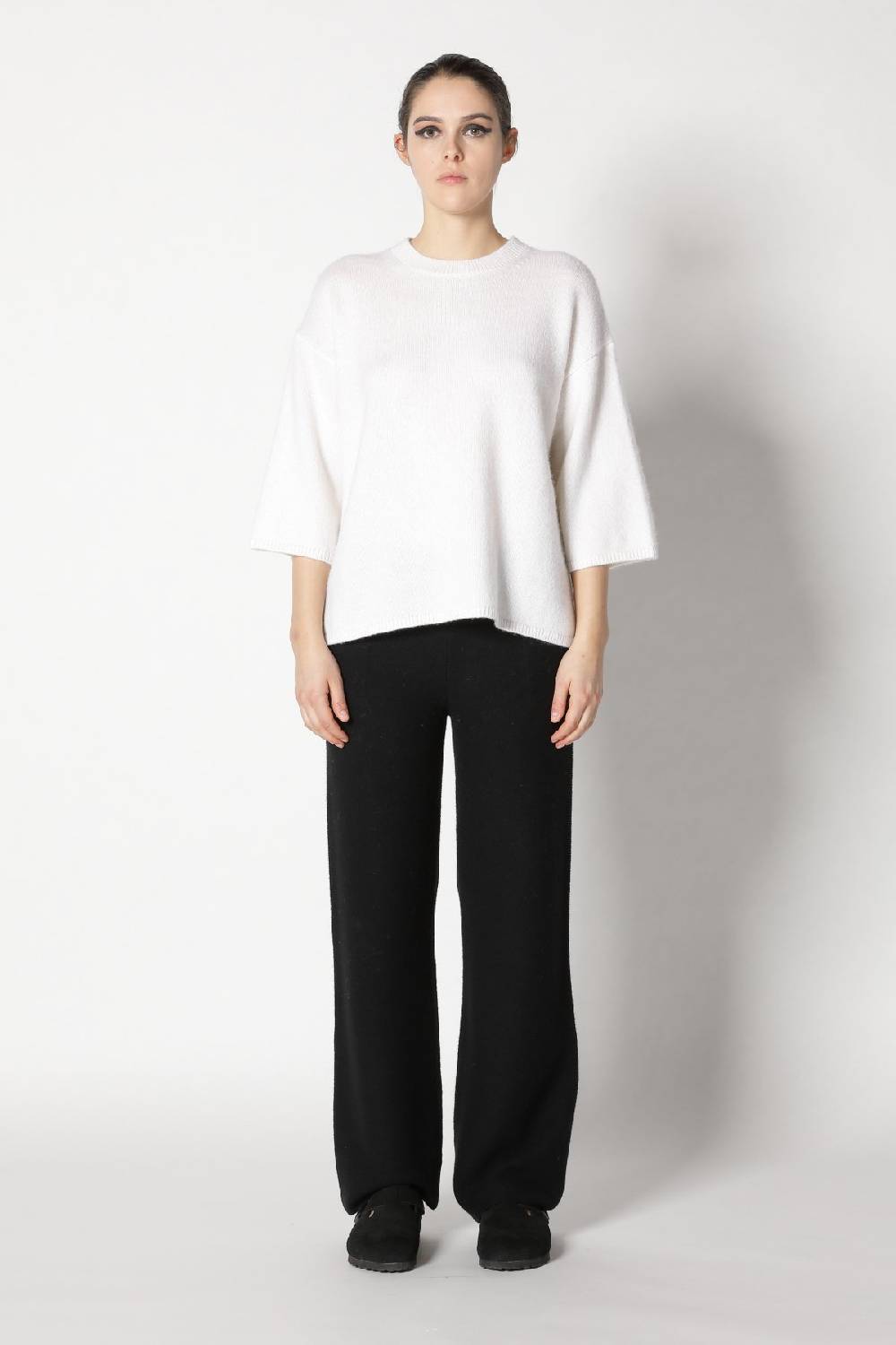 Sminfinity blurry crew jumper + blurry chunky scarf + garter palazzo pants Kostenlose Rückgabe