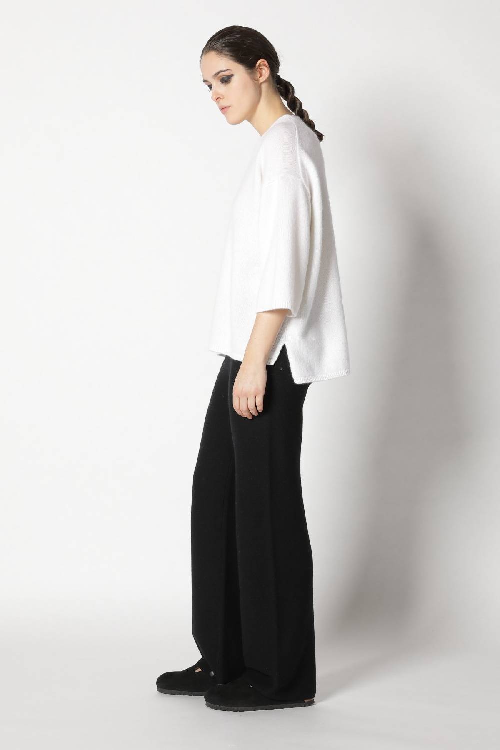 Sminfinity blurry crew jumper + blurry chunky scarf + garter palazzo pants Kostenlose Rückgabe