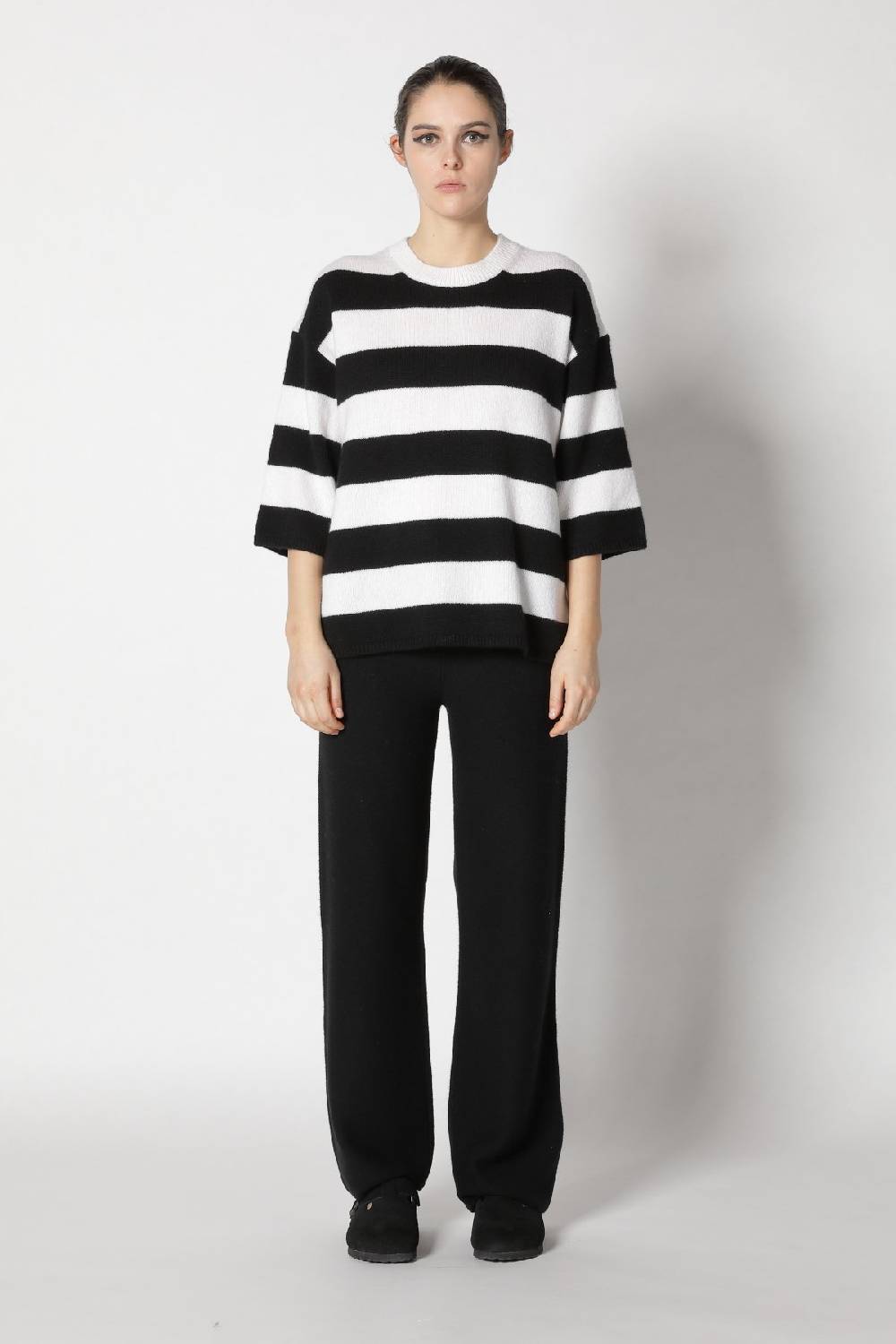 Sminfinity blurry stripe jumper + garter palazzo pants JETZT KAUFEN