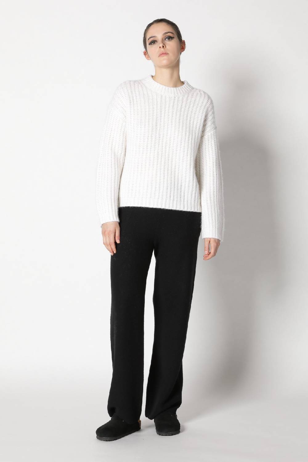 Sminfinity blurry chunky crewneck + garter palazzo pants Neueste Stile