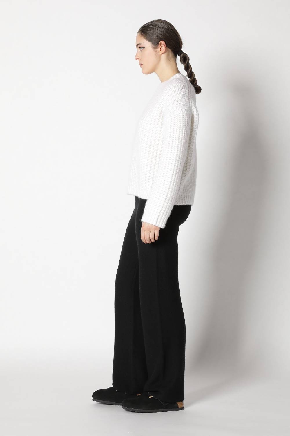 Sminfinity blurry chunky crewneck + garter palazzo pants Neueste Stile