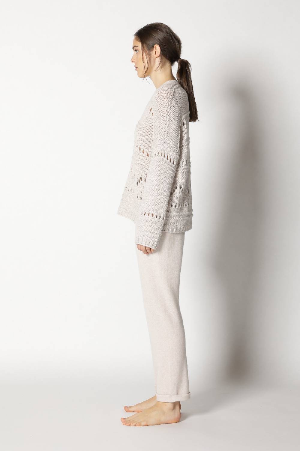 Sminfinity airy ajour V neck + pure boat pants Rabatt
