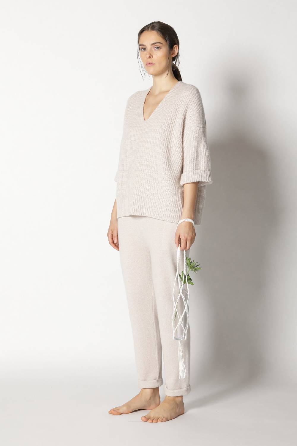 Sminfinity icon rib V neck + pure boat pants Großer Ausverkauf