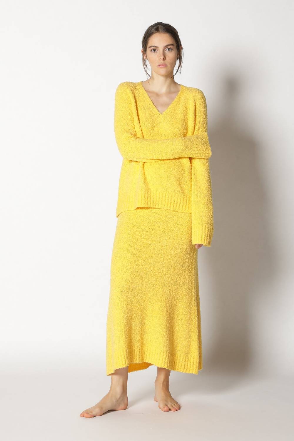 Sminfinity bouclé V neck + bouclé A skirt Begrenztes Angebot