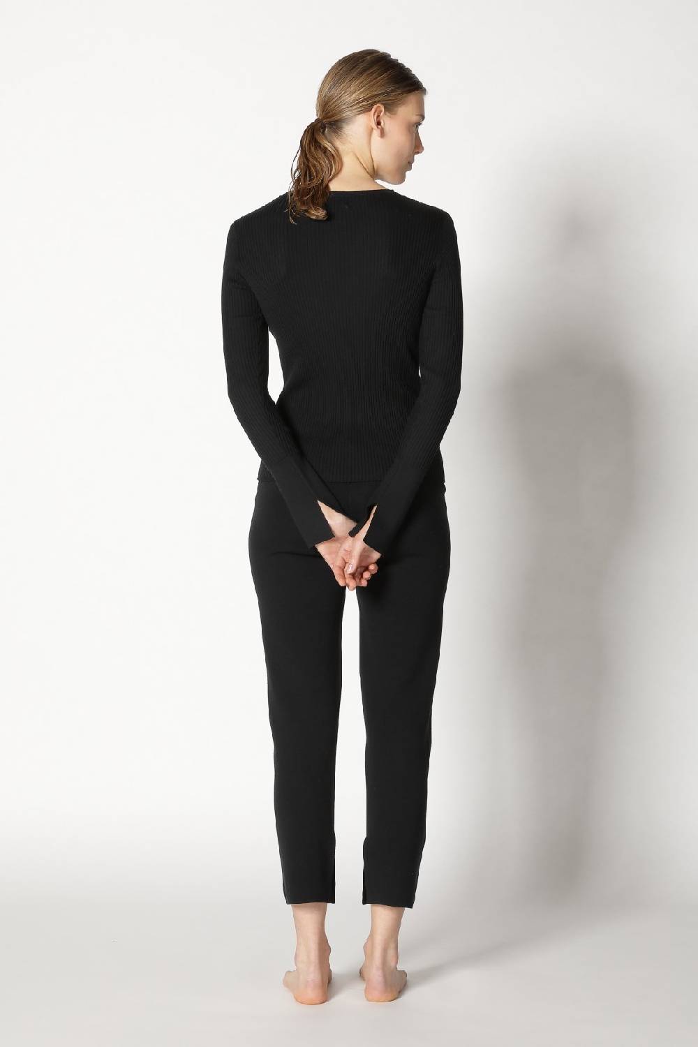 Sminfinity silky rib crew jumper + silky cropped pants Große Rabatte