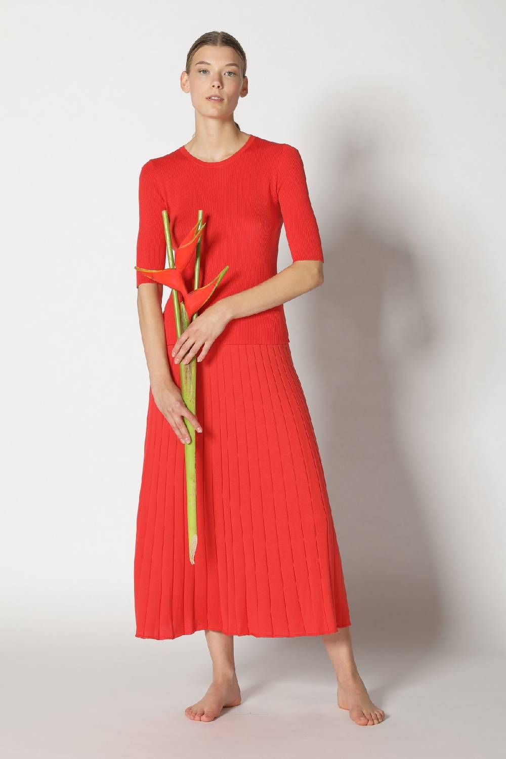 Sminfinity silky rib crew T + silky sun rib skirt Riesige Ersparnisse