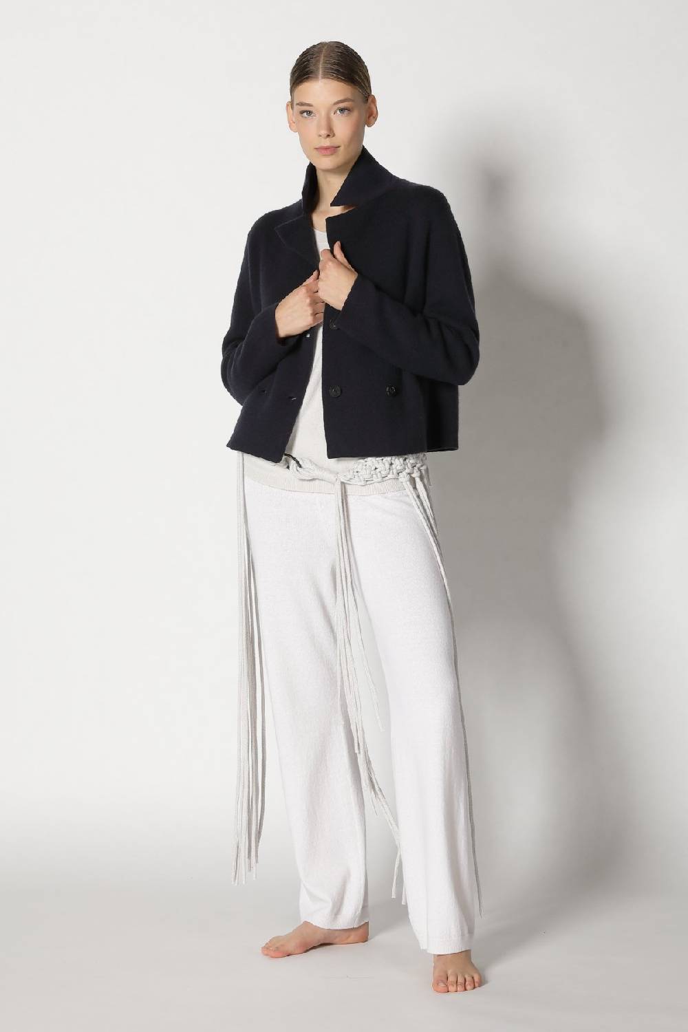 Sminfinity chilly cropped jacket + chilly jumper + chilly pants + hang loose ring belt Fabrikladen
