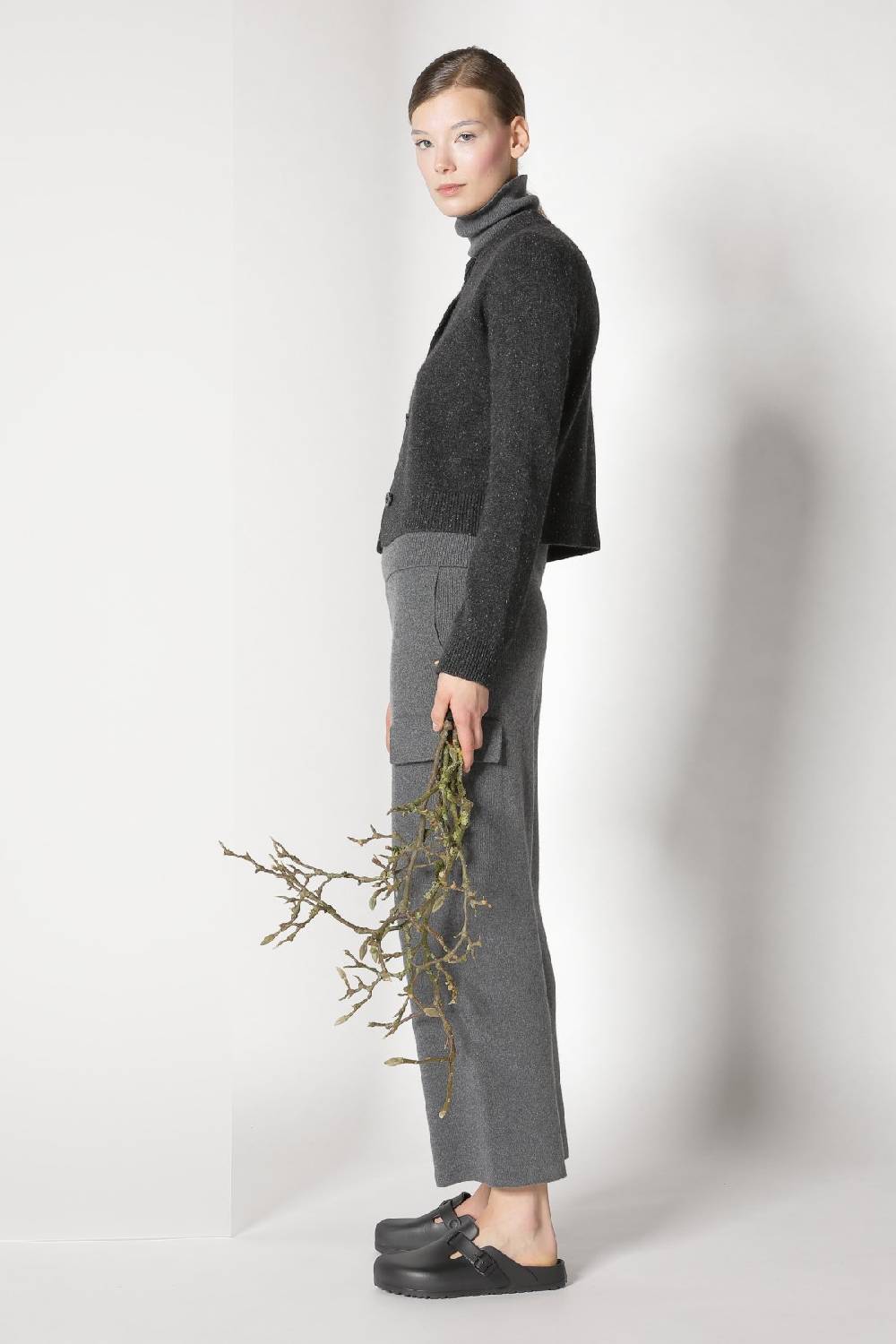 Sminfinity tweed crew jacket + chilly fitted turtleneck + chilly cargo pants Online