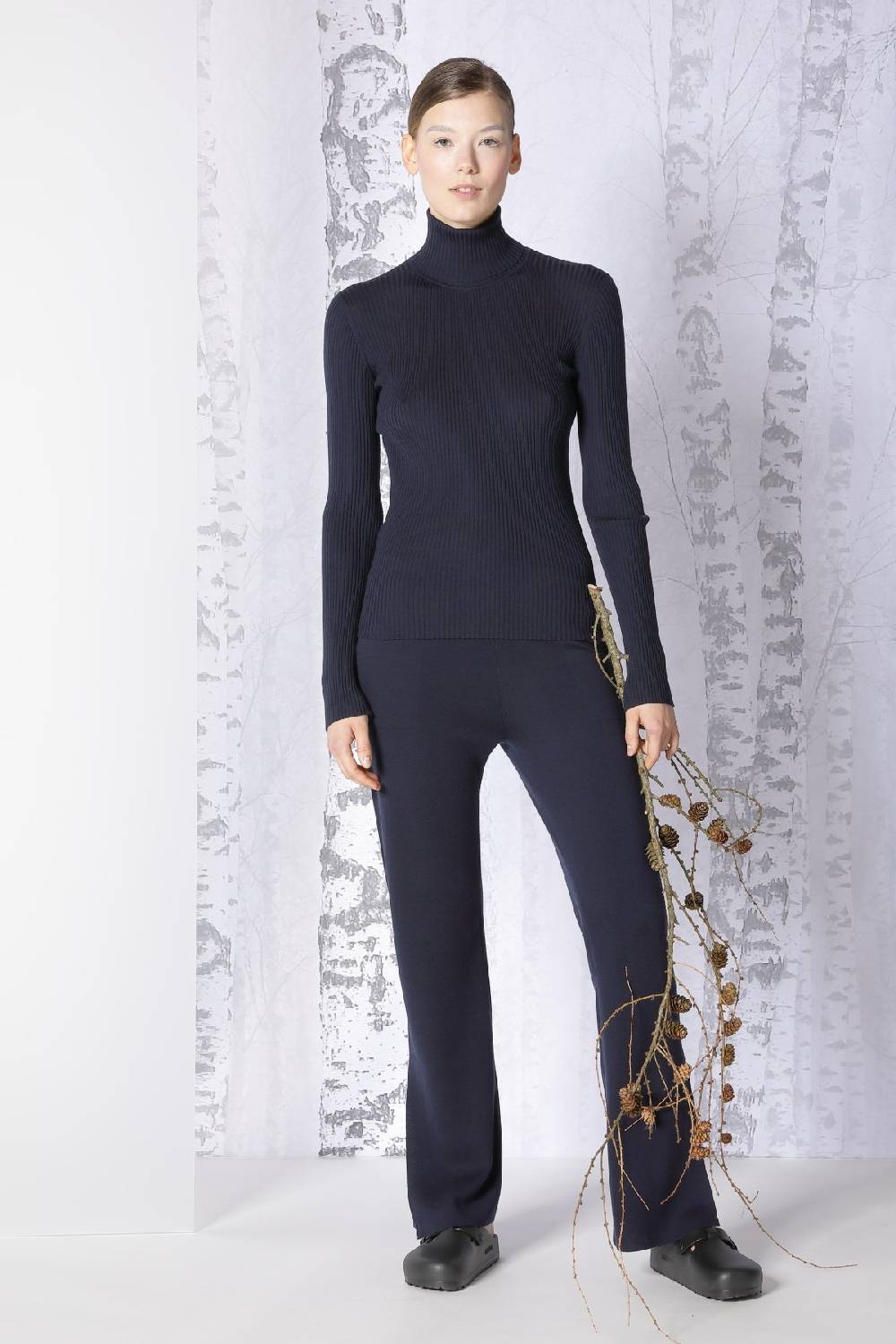 Sminfinity extrafine rib turtle + milano slitted pants Blitzverkäufe