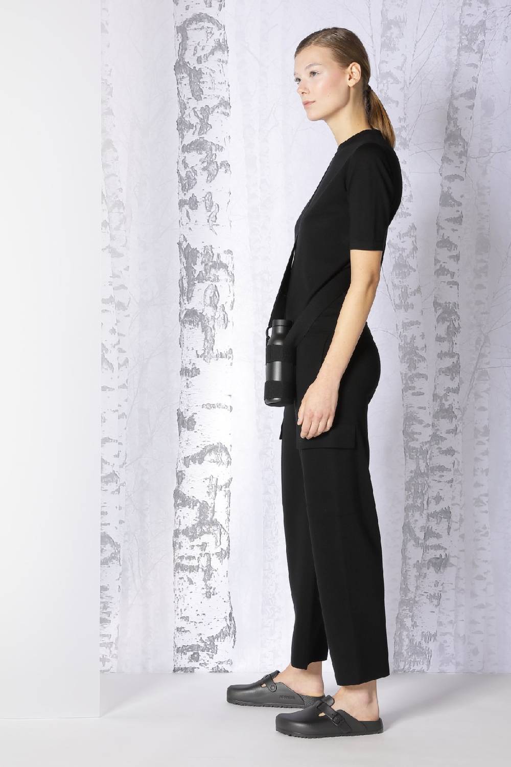 Sminfinity extrafine fitted T + milano cropped cargo pants Sonderangebot
