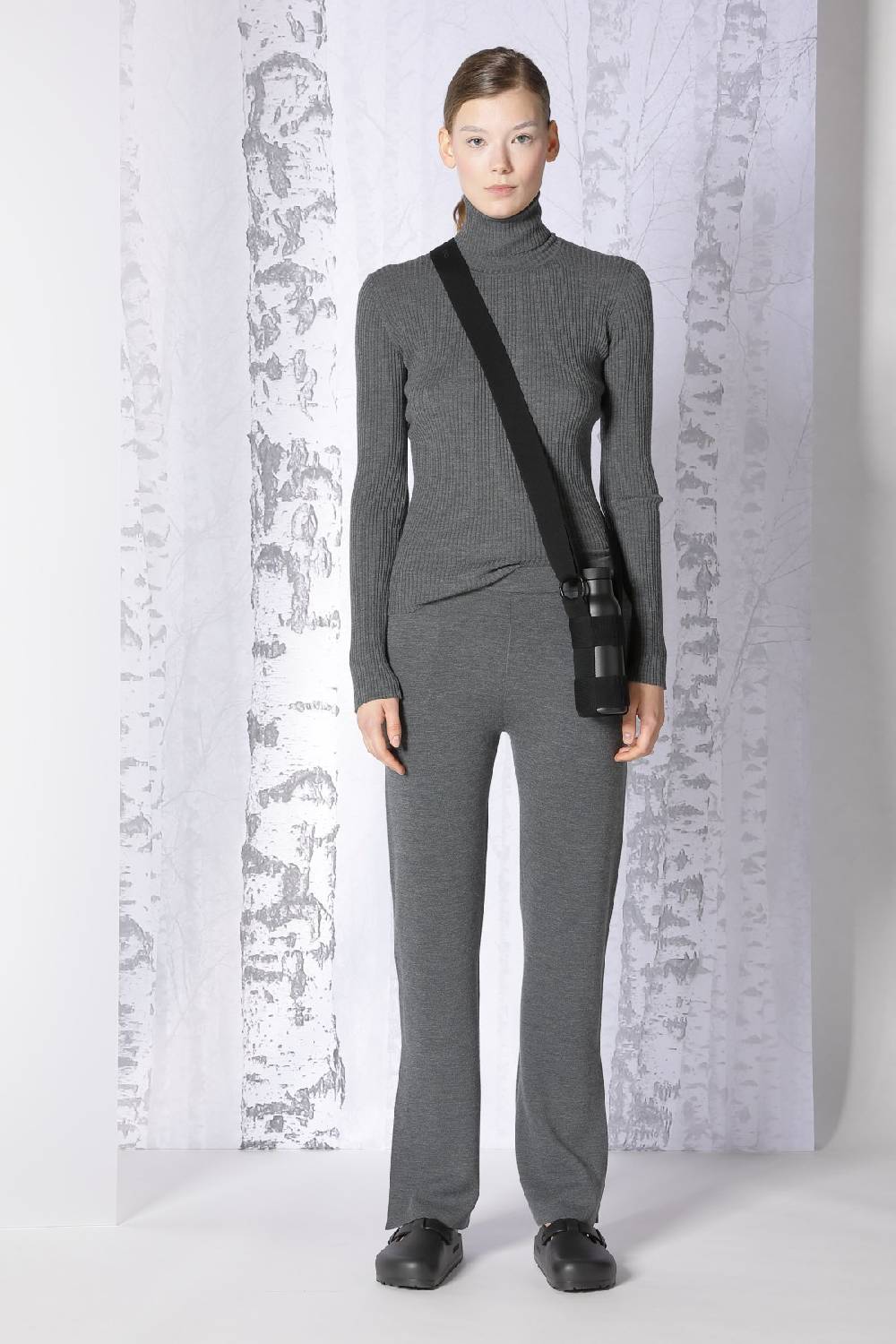 Sminfinity extrafine rib turtle + milano cropped cargo pants Flash Sale