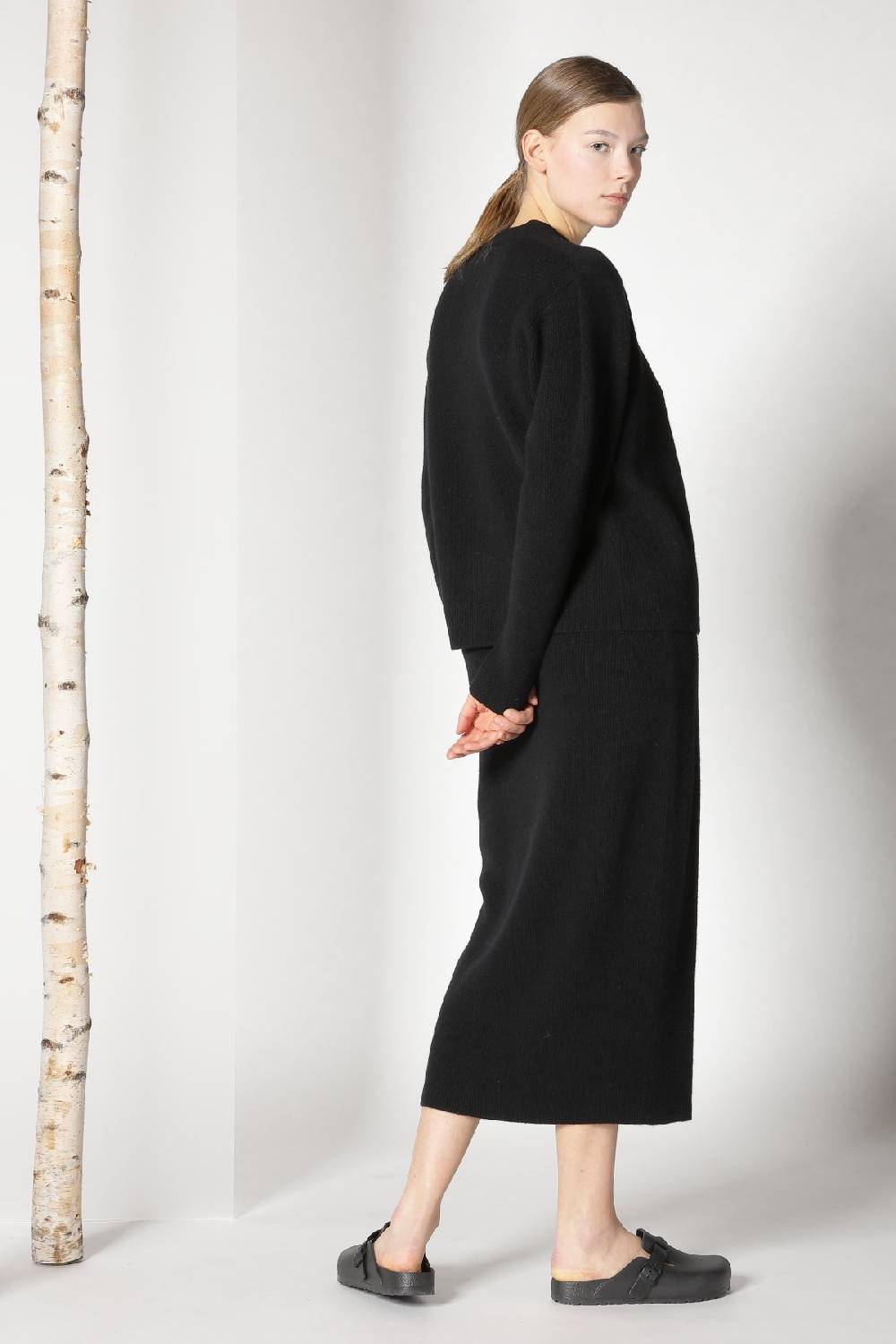 Sminfinity pure all needle cardigan + pure all needle top + pure all needle tulip skirt Black Friday