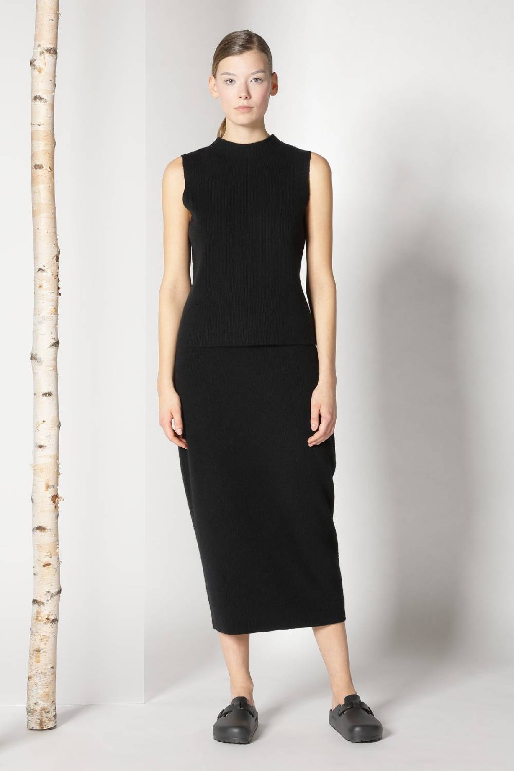 Sminfinity pure all needle cardigan + pure all needle top + pure all needle tulip skirt Black Friday