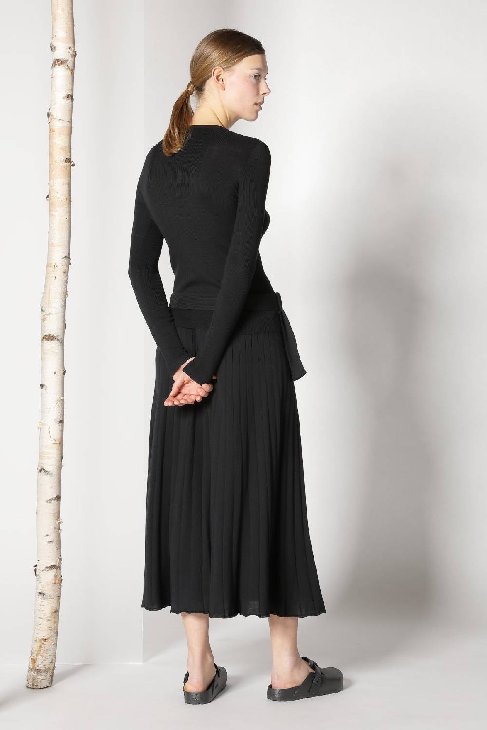 Sminfinity silky rib crew cardi + silky rib skirt Weihnachtsangebot