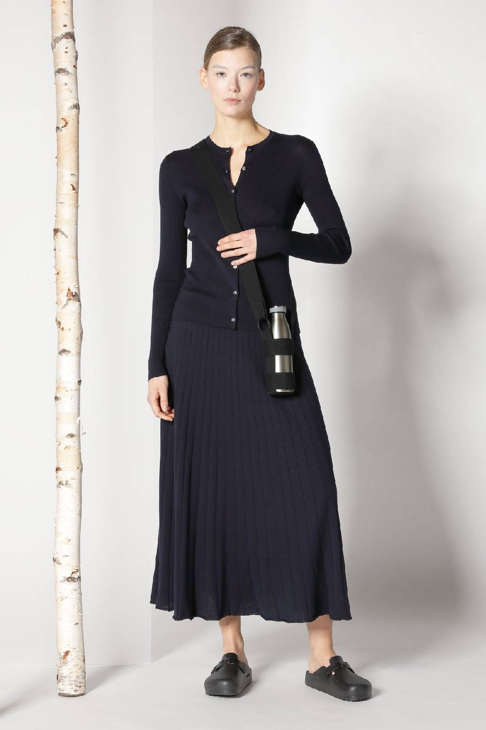Sminfinity silky rib crew cardi + silky rib skirt Weihnachtsangebot