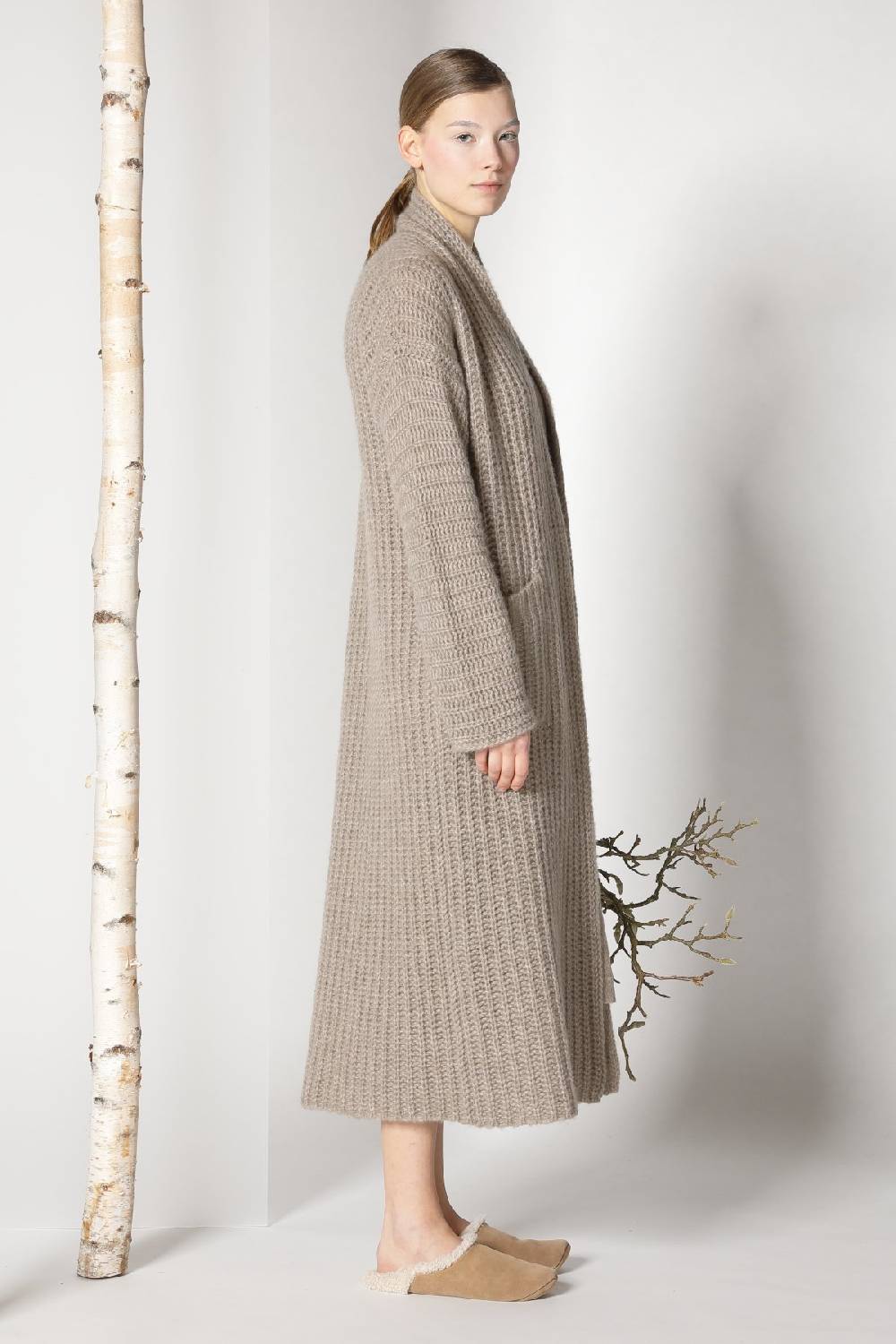 Sminfinity fluffy ribbed maxi coat + fluffy 1 Ply tank dress Vatertagsangebot