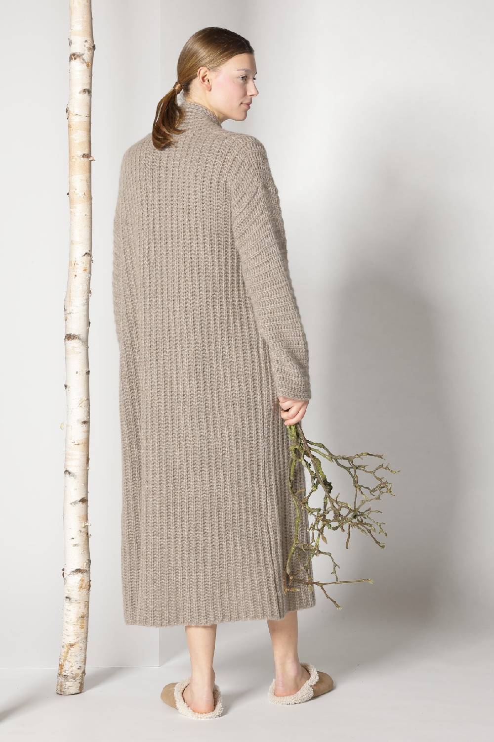 Sminfinity fluffy ribbed maxi coat + fluffy 1 Ply tank dress Vatertagsangebot