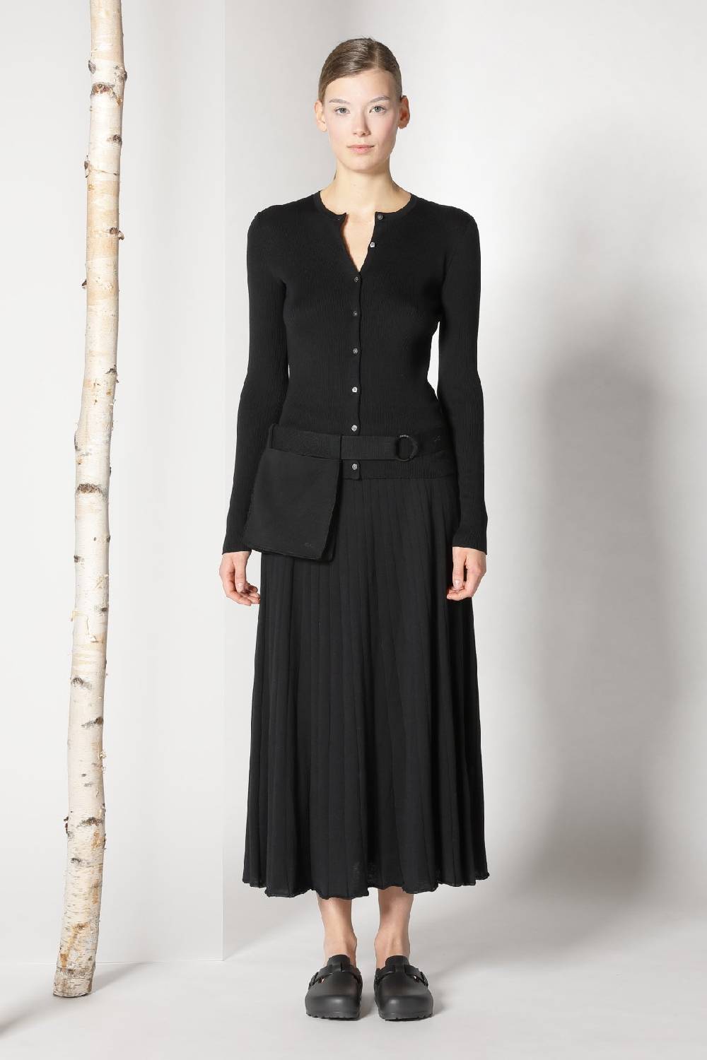 Sminfinity silky rib crew cardi + silky rib skirt Exklusive Angebote