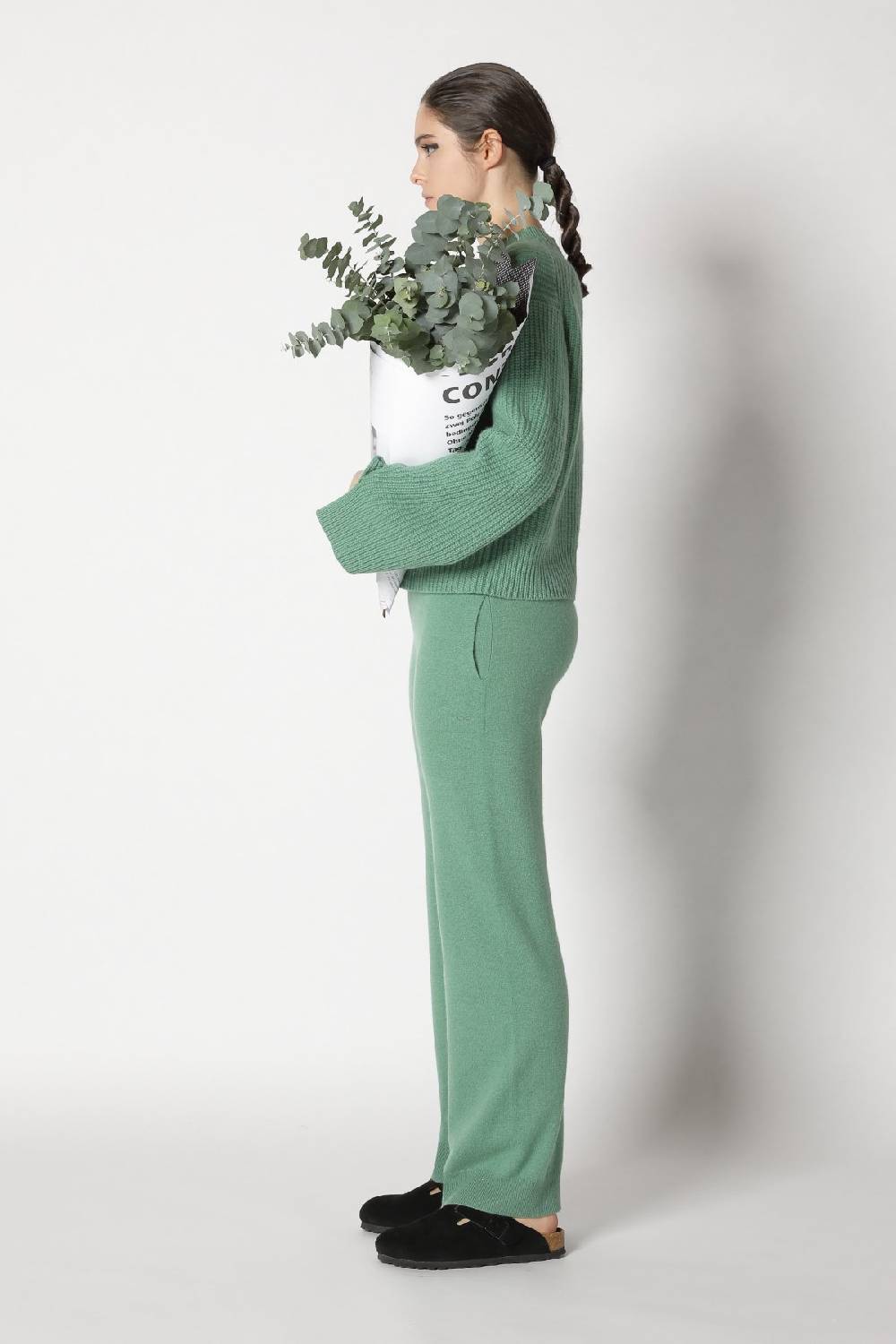 Sminfinity icon rib crew neck + infinite palazzo pants Tiefpreis