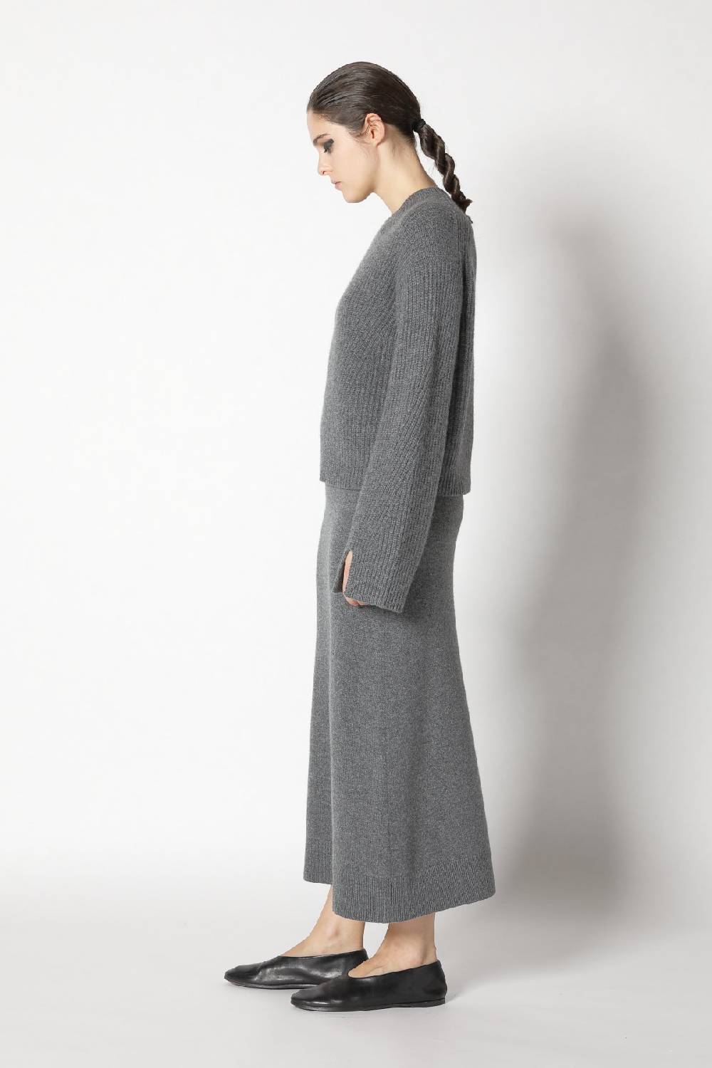 Sminfinity icon rib crew neck + pure A skirt Sonderangebot der Fabrik