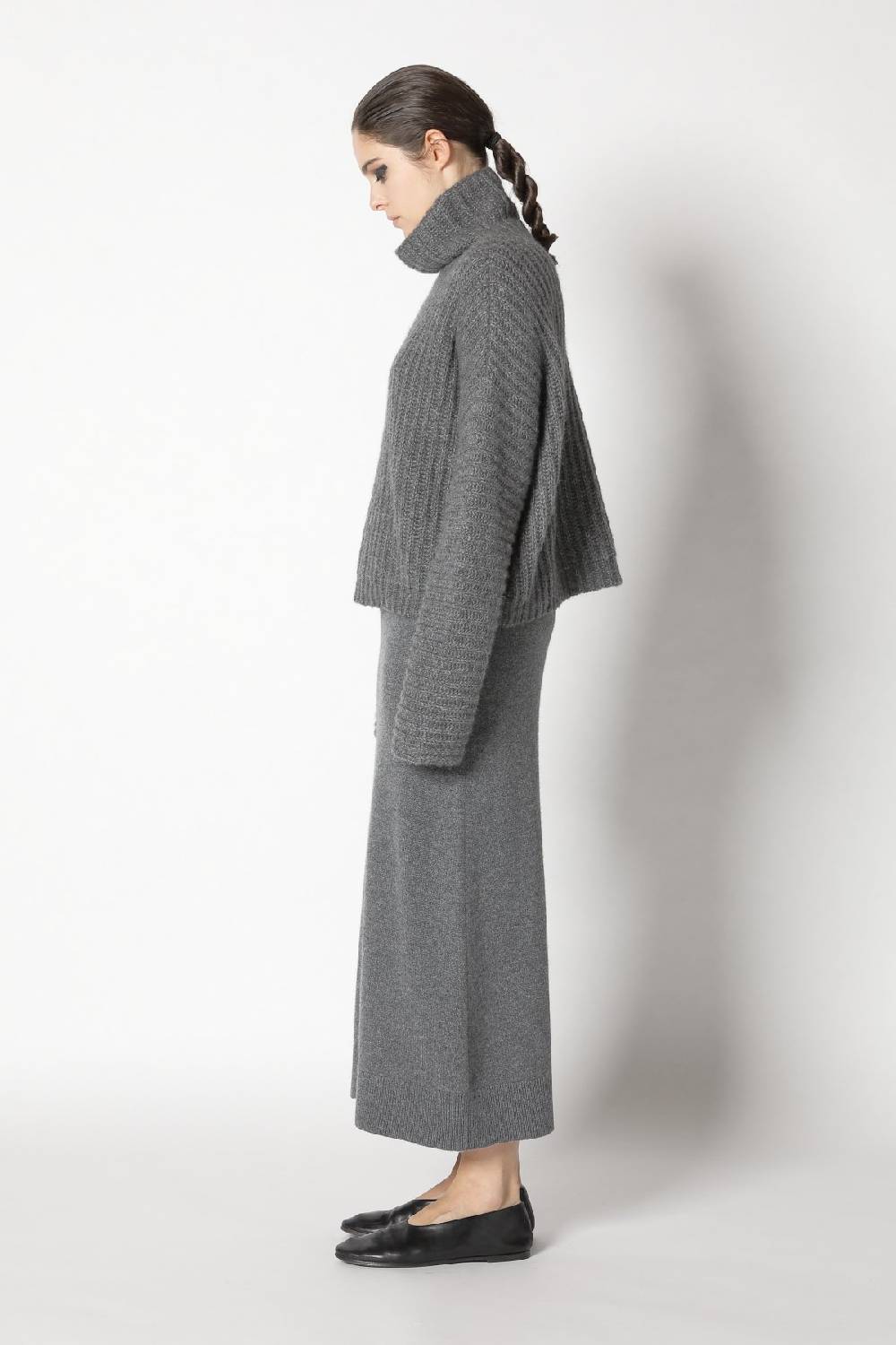 Sminfinity fluffy rib turtle + pure A skirt Super Rabatt